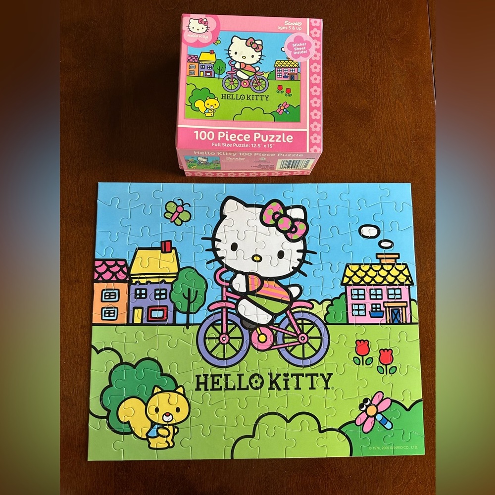 Hello Kitty Outdoor Biking Scene Puzzle 100 Pieces